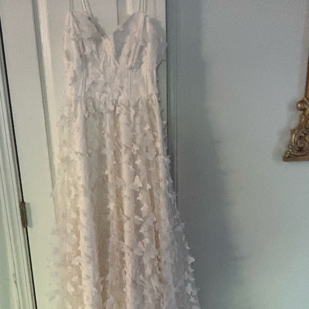 Elegant White Floral Gown